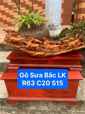 Tượng Bát Mã Phong Thủy Gỗ Sưa Bắc Liền Nguyên Khối, Cầu Mã Đáo Thành Công Gỗ Sưa Quý Hiếm