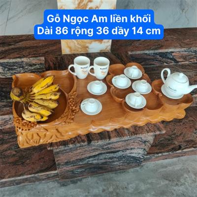 Khay đựng hoa quả gỗ Ngọc Am thơm, Hay đựng hoa quả hình trái đào, khay trà gỗ Ngọc am độc lạ duy nhất có một mẫu, khay trà gỗ ngọc am đục tay