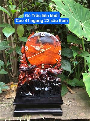 Chim Sẻ Uyên Ương Gỗ Trắc, Đồng Hồ Chim Sẻ Gỗ Trắc, Đồng Hồ Gỗ Trắc, Phê Thê Viên Mãn Gỗ Trấc