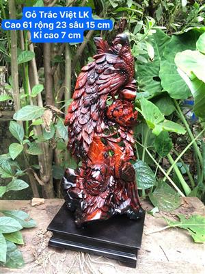 Tượng Phu Thê Viên Mãn Gỗ Trắc Liền Khối Giá Rẻ, Phu Thê Viên Mãn Gỗ Trắc