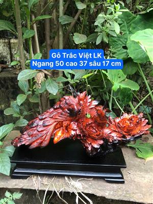 Tượng Phu Thê Viên Mãn Gỗ Trắc Liền Khối Giá Rẻ, Phu Thê Viên Mãn Gỗ Trắc Đỏ Đen Liền Khối