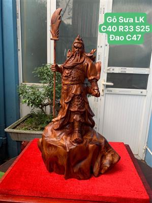 Tượng Quan Công Gỗ Sưa, Tượng Quan Vân Trường Gỗ Sưa Liền Khối