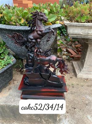 Tượng Song Mã Gỗ Trắc