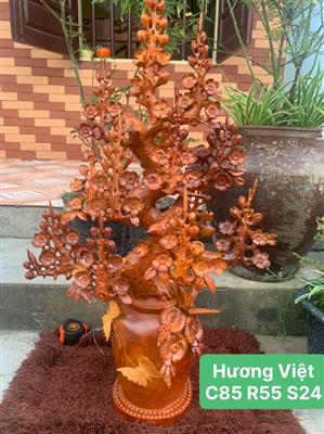 Bình Mai Lan Gỗ Hương Việt, Bình Hoa Mai Gỗ Hương