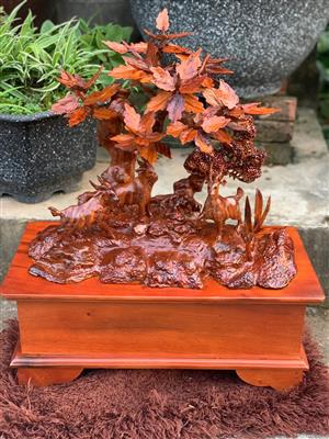 Tượng Tam Dương Phong Thủy Gỗ Sưa