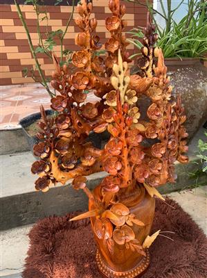 Bình Mai Lan Gỗ Hương Việt, Bình Hoa Mai Phong Thủy Gỗ Hương