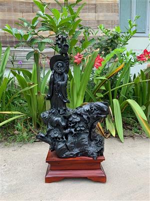 Tượng Đạt Ma Sư Tổ Gỗ Mun Sừng Liền Khối, Tượng Đạt Ma Đứng Gỗ Mun Sừng Khánh Hòa