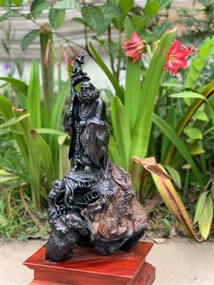 Tượng Đạt Ma Sư Tổ Gỗ Mun Sừng Liền Khối, Tượng Đạt Ma Đứng Gỗ Mun Sừng Khánh Hòa