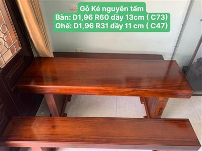 Bộ K3 Gỗ Ké Nguyên Tấm, Bộ Bàn Ghế K3 Gỗ Ké