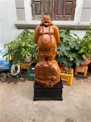 Tượng Phật Di Lặc Gỗ Ngọc Am Thơm Nức Liền Khối