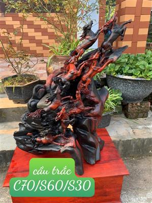 Tượng Bát Mã Gỗ Trắc Việt Liền Nguyên Khối, Tượng Bát mã Phi Thiên Gỗ Trắc Liền Khối