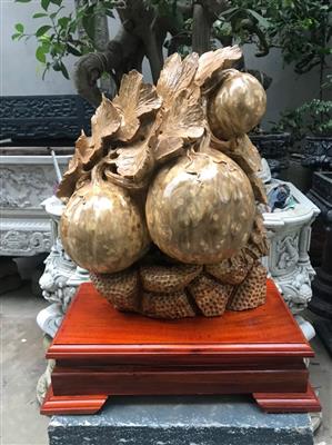Giàn Bí Ngô Gỗ Nu Nghiến Liền Nguyên Khối