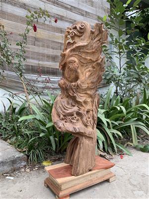 Tượng Phật Đạt Ma Sư Tổ Gỗ Ngọc Am Hà Giang Liền Khối Thơm Nức