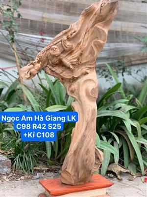 Tượng Phật Đạt Ma Sư Tổ Gỗ Ngọc Am Hà Giang Liền Nguyên Khối Thơm Nức