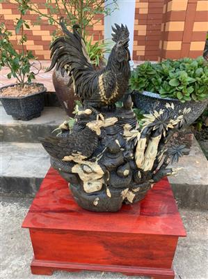 Giá Đình Gà Gỗ Mun Sừng, Gia Đình Gà Tài Lộc, Gia Đình Gà Sung Túc, Gia Đình Gà Giá Rẻ Hà Nội
