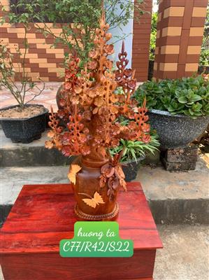 Bình Mai Lan Gỗ Hương Việt