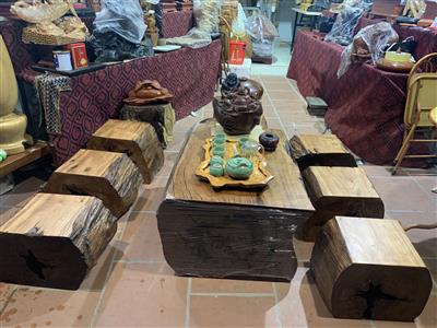 Bộ Bàn Trà Gỗ Đinh Hương Tây Bắc Quý Hiếm