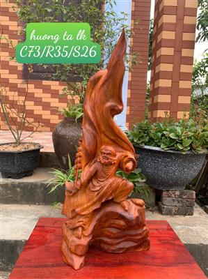 Tượng Đạt Ma Sư Tổ Thế Võ Gỗ Hương Liền Nguyên Khối