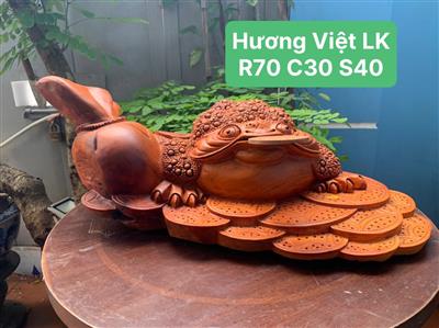 Thiềm Thừ Phong Thủy, Cóc 3 Chân Tài Lộc, Cóc Ngậm Tiền Gỗ Hương