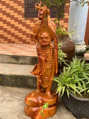 Tượng Đạt Ma Sư Tổ Gỗ Hương Việt Liền Nguyên Khối