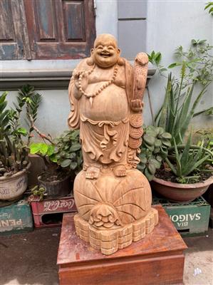 Tượng Phật Di Lặc Gỗ Ngọc Am Liền Khối Thơm Nức Giá Xưởng