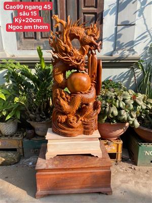 Tượng Rồng Phong Thuỷ Gỗ Ngọc Am Thơm Nức Mũi