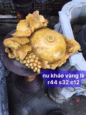 Bình Nho Sóc Gỗ Nu Kháo Vàng Liền Nguyên Khối