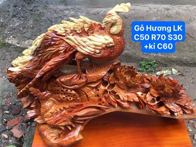 Phu Thê Viên Mãn Gỗ Hương Việt Liền Nguyên Khối