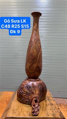 Lộc Bình Gỗ Sưa Liền Nguyên Khối