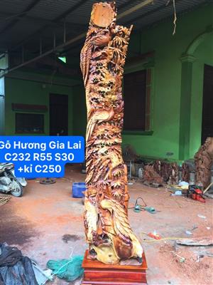 Đồng Hồ Phu Thê Viên Mãn Gỗ Hương Gia Lai