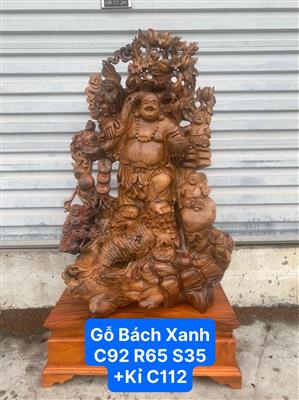 Tượng Phật Di Lặc Ngũ Phúc Gỗ Bách Xanh Mộc Châu Thơm Ngọt