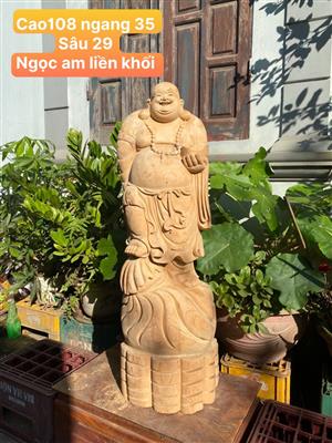 Tượng Phật Di Lặc Gỗ Ngọc Am Liền Nguyên Khối Thơm Khắp Xóm