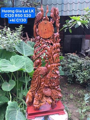 Đồng Hồ Gỗ Hương Việt Liền Nguyên Khối Giá Rẻ, Đồng Hồ Mỹ Nghệ Giá Rẻ Nhất Thị Trường