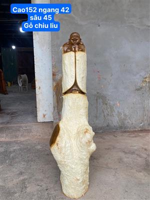 Tượng Phật Di Lặc Chúc Phúc Gỗ Chiu Liu Liền Nguyên Khối, Tượng Di Lặc Chúc Phúc Giá Rẻ