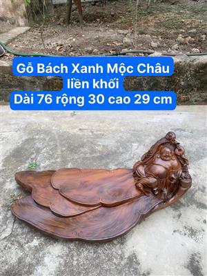 Khay Trà Di Lặc Gỗ Bách Xanh Liền Nguyên Khối, Khay Trà Bách Xanh Mộc Châu Thơm Nức Mũi