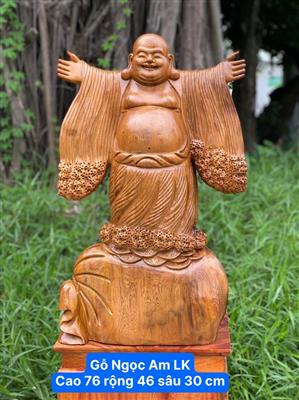 Tượng Phật Di Lặc Nghênh Hỷ, Di Lặc Nghênh Hỷ Gỗ Ngọc Am Liền Nguyên Khối