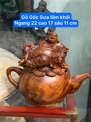 Tượng Di Lặc Gỗ Sưa Giá Rẻ, Di Lặc Gỗ Sưa Bắc Liền Khối, Tượng Di Lặc Ngồi Núi Tiền Độc Lạ