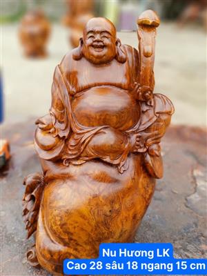 Tượng Phật Di Lặc Gỗ Nu Hương Giá Rẻ Nhất Hà Nội