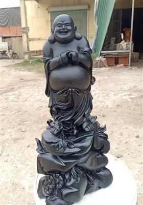Tượng Di Lặc Chúc Phúc Gỗ Mun Sừng Giá Rẻ, Tượng Phật Di Lặc Gỗ Mun Sừng Liền Nguyên Khối