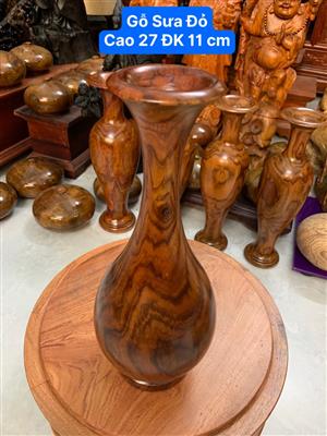 Lọ gỗ sưa đỏ vân tím đẹp, Bình gỗ sưa bắc vân tím