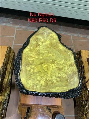 Khay Trà Chóp Nu Nghiến Nguyên Tấm Hoa Nu Xuyên Thấu NM01