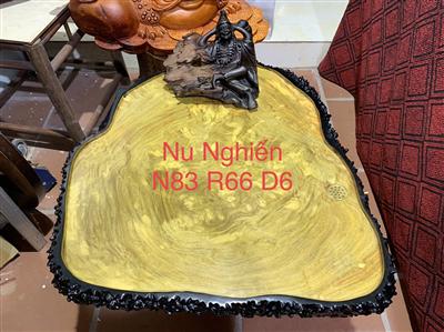 Khay Trà Chóp Nu Nghiến Nguyên Tấm Hoa Nu Xuyên Thấu NM02