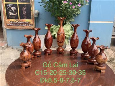 Cửu (Chín) Bình Gỗ Cẩm Lai Việt